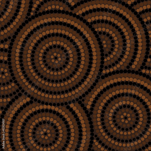 Abstract Aboriginal dot painting in vector format.