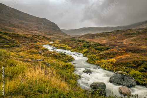 Creek in the Mountain pass over Sognefjellet, Norway