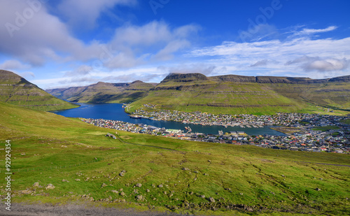 City of Klaksvik on Faroe Islands, Denmark