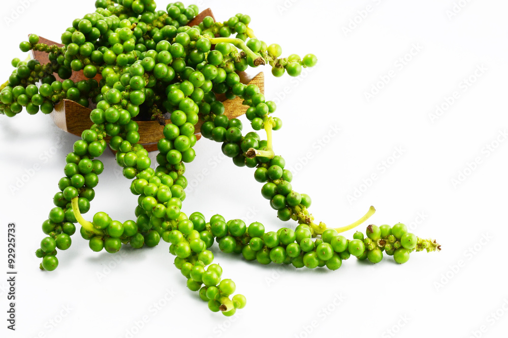 young pepper on white background young pepper on white background