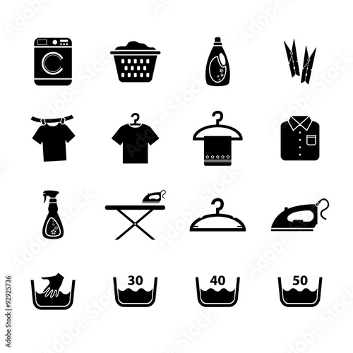 Laundry icon. Housework icon. Vector Illustration. EPS10