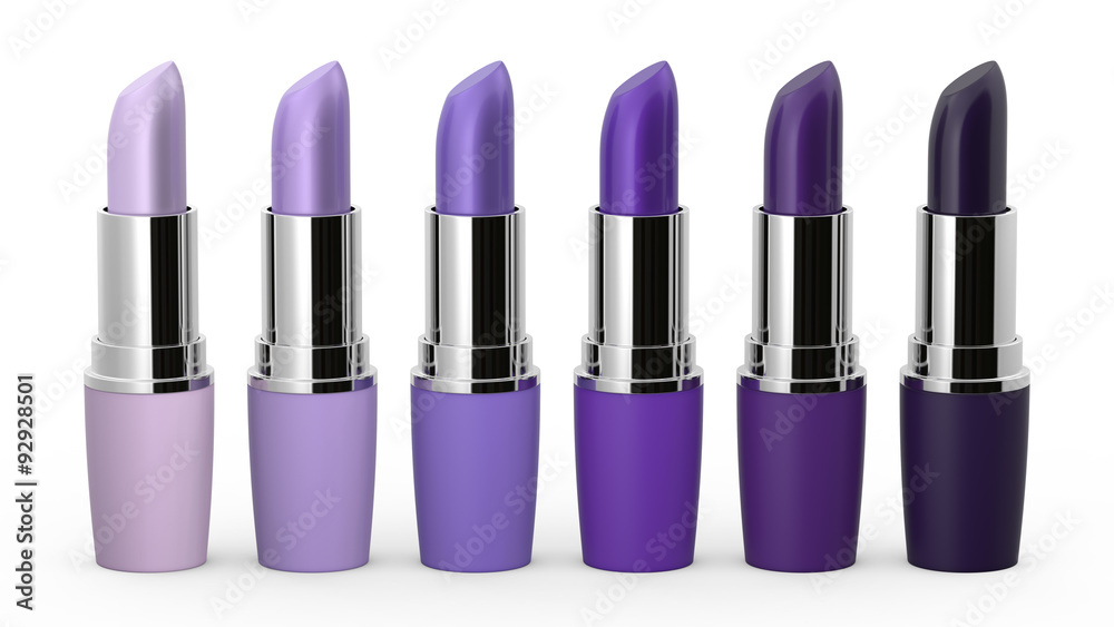 Set of colorful lipsticks isolated on white background Set of colorful lipsticks isolated on white background