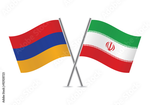 Armenian and Iranian flags. Vector illustration. Free Download Armenian and Iranian flags. Vector illustration. - GFXLoad