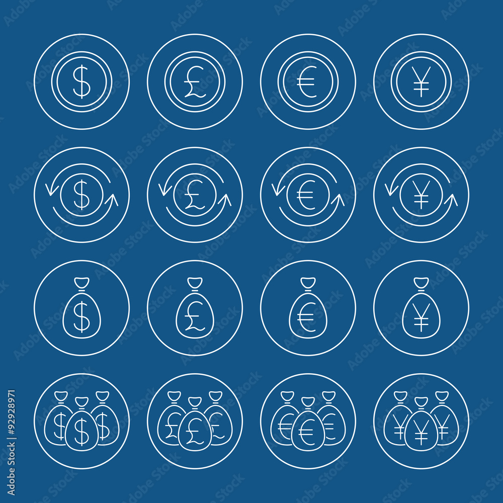 money icons set money icons set
