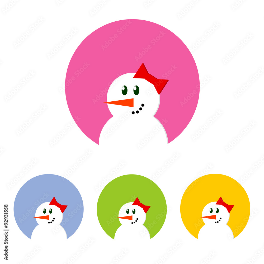 Snowman icon set