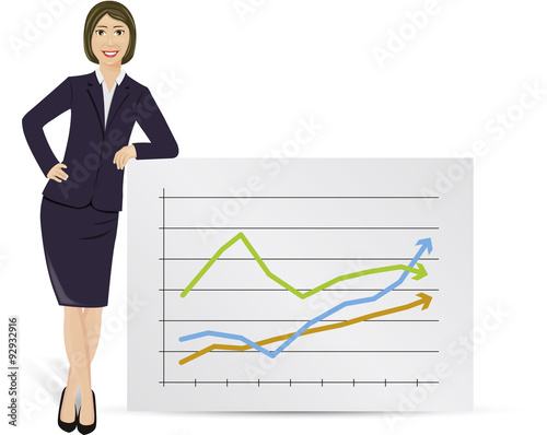 Femme d'affaire Manager Patron Graphique 02