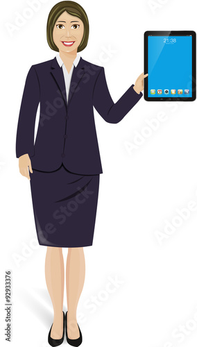 Femme d'affaire Manager Patron Tablette 01