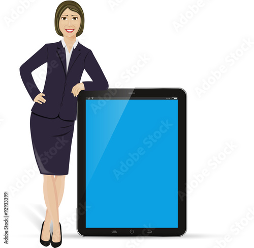 Femme d'affaire Manager Patron tablette 03