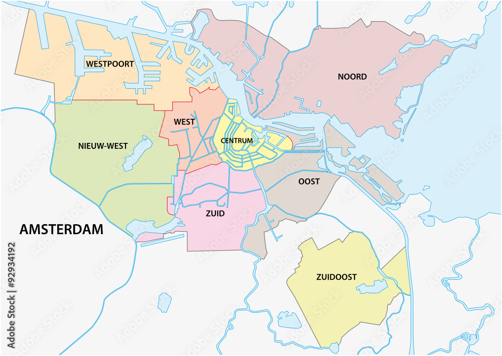 amsterdam administrative map