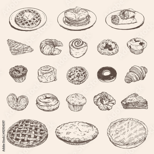 Vintage breakfast collection for your restaurant design