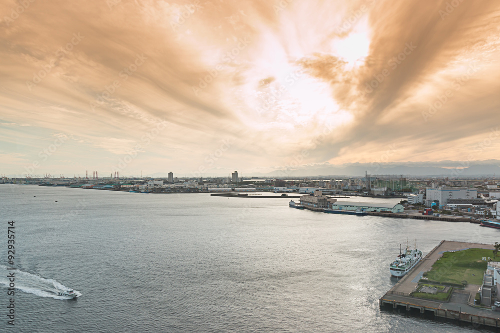 Landscape of port.