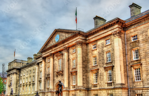 Entrance of Trinity College in Dublin - Ireland photo