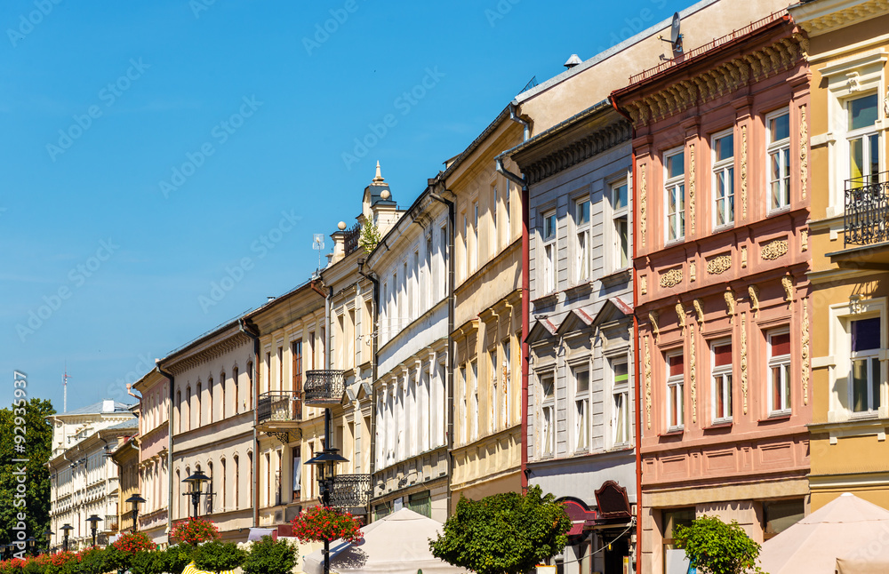 Buildings in the historic centre of Lublin, Poland