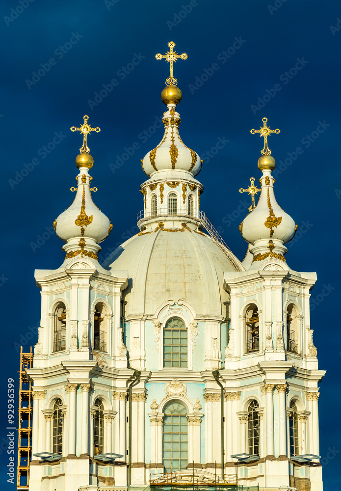 Smolny Cathedral in Saint Petersburg - Russia