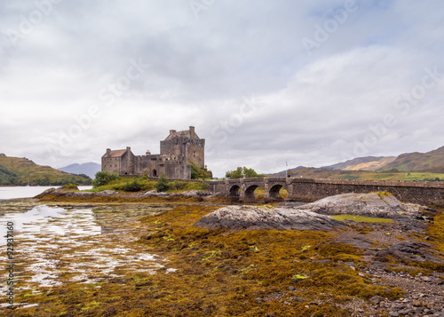 Kyle of Lochalsh  Scotland  UK. September 19th 2015. Eilean Donan Castle at Low Tide