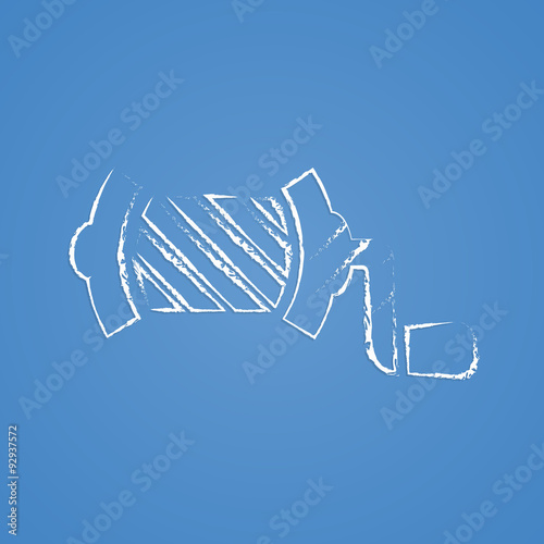 Illustration of fishing and fish icon