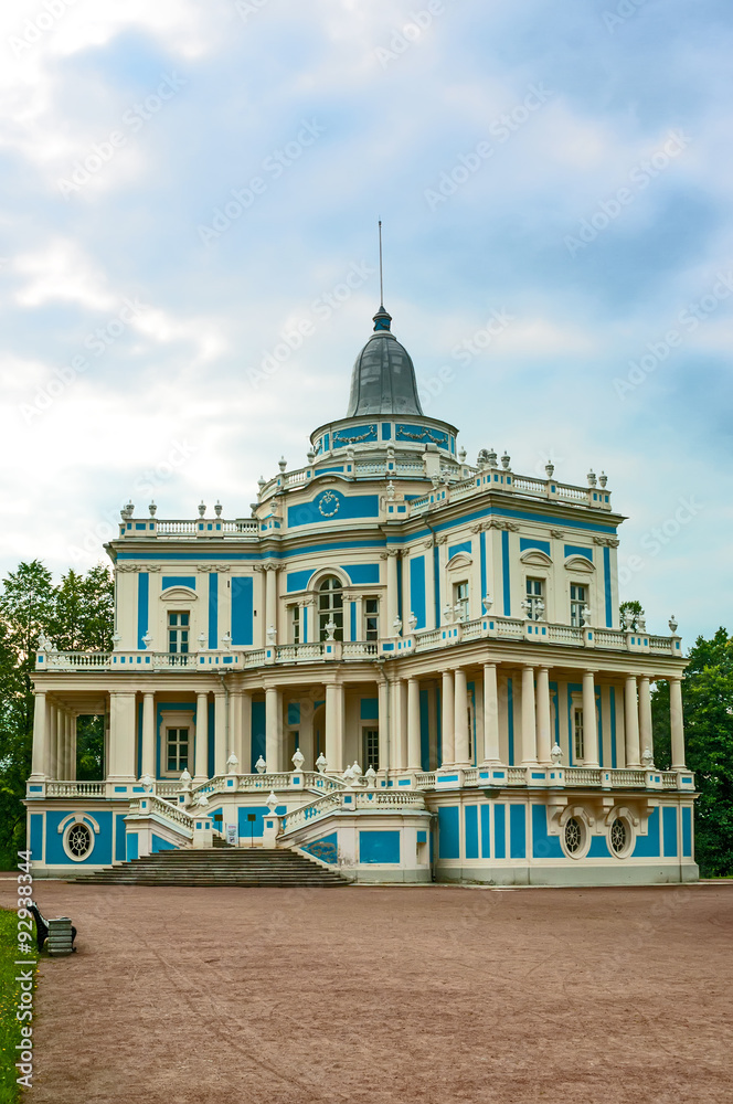 Sliding Hill pavilion in the Palace and Park ensemble of Oranienbaum, Lomonosov, Russia