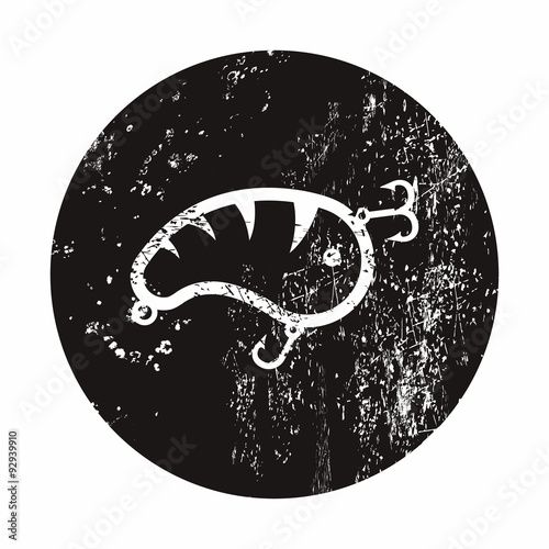 Illustration of fishing and fish icon