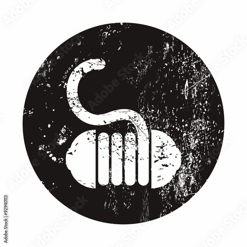 Illustration of fishing and fish icon