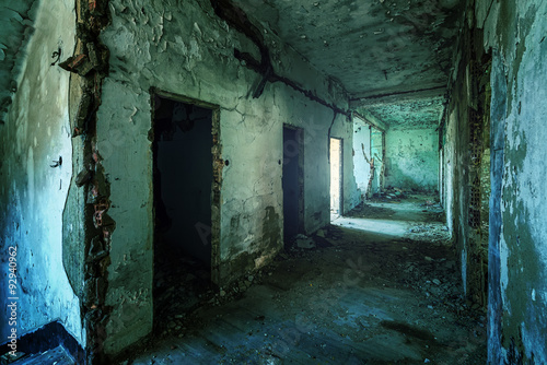 Old ruined building interior