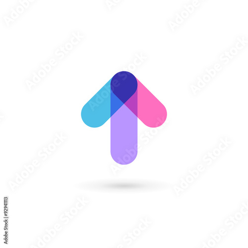 Abstract business logo icon design template with arrow