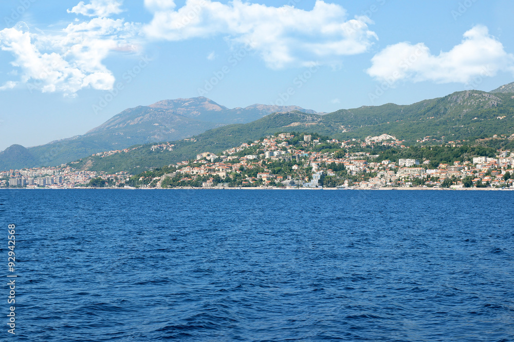 Herceg Novi. Kotor bay, Montenegro. Adriatic sea. Sea view