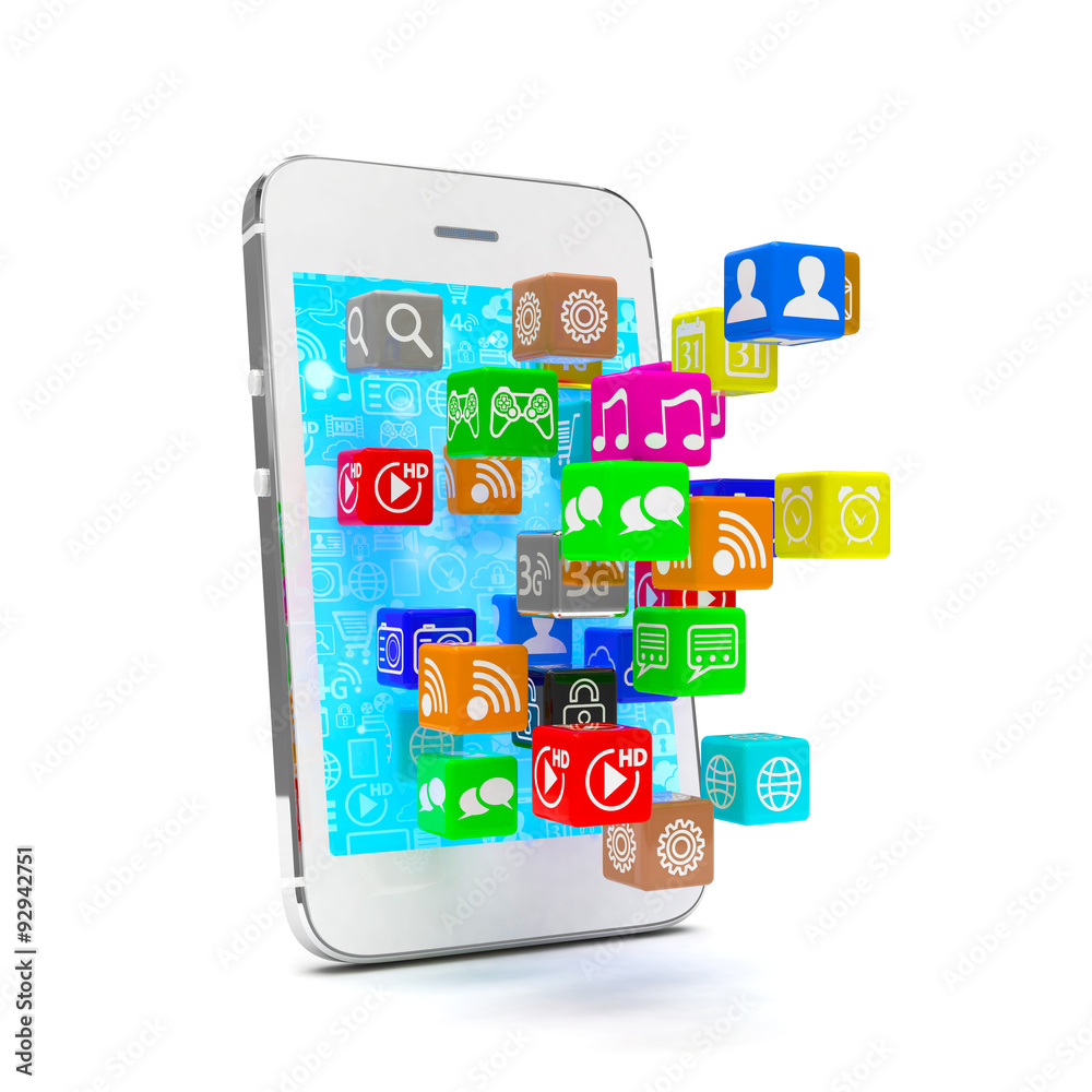 icon app fall in smart phone