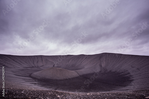 Hverfjall crater of volcano in Myvatn area in northern Iceland