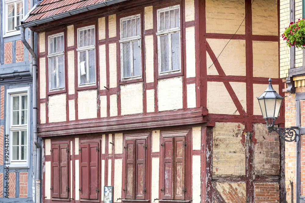 Fototapeta premium Fachwerkhäuser in Quedlinbrug, Harz