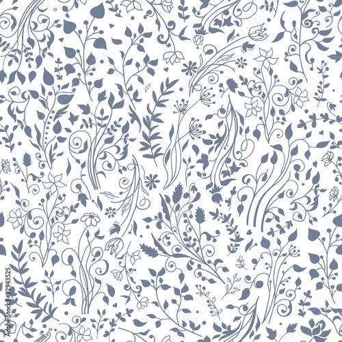 Floral seamless pattern. Decorations  leaves  flower ornaments