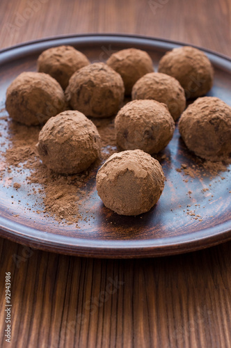 Handmade chocolate truffles