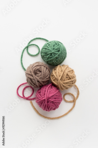 Colorful yarn, close up