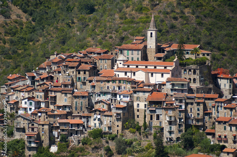 the beautiful village of Apricale, near Sanremo, Liguria, Italy