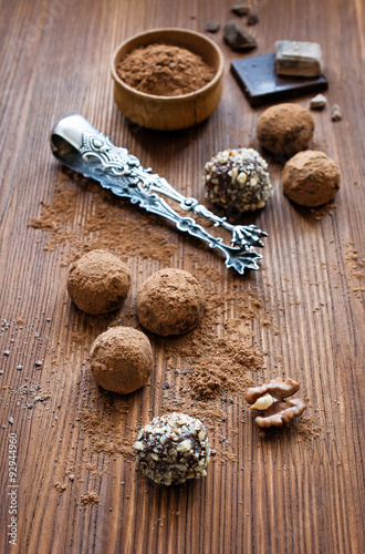 Fototapeta Naklejka Na Ścianę i Meble -  Homemade truffles