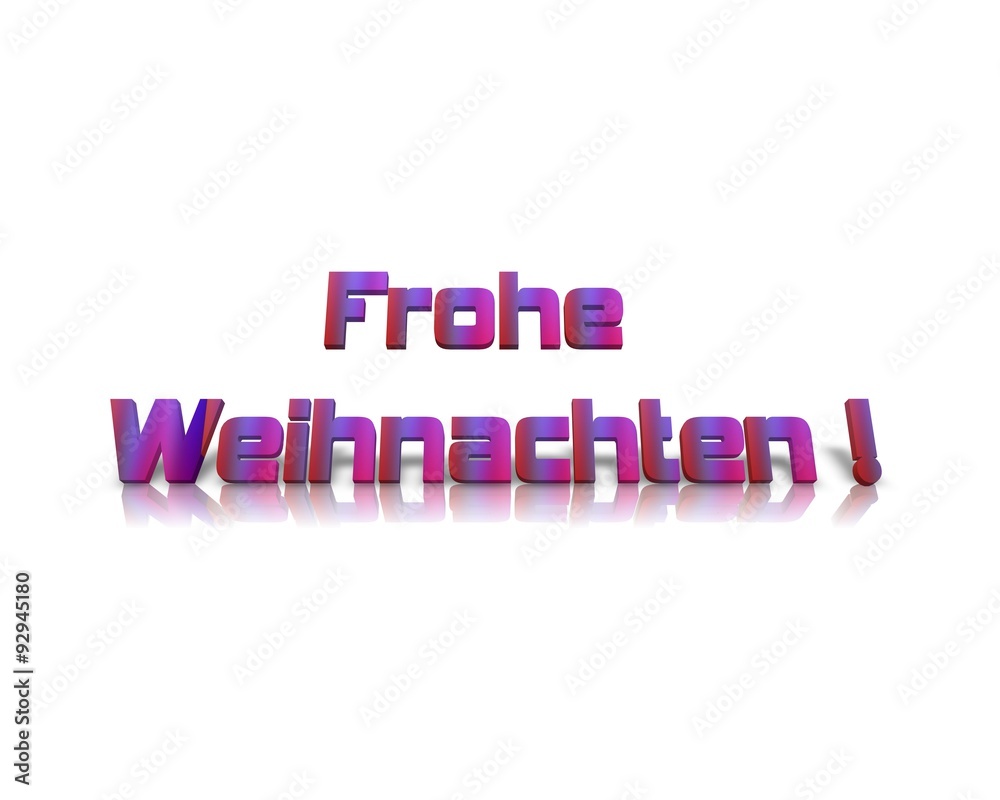 Fototapeta premium Frohe Weihnachten 3d schrift
