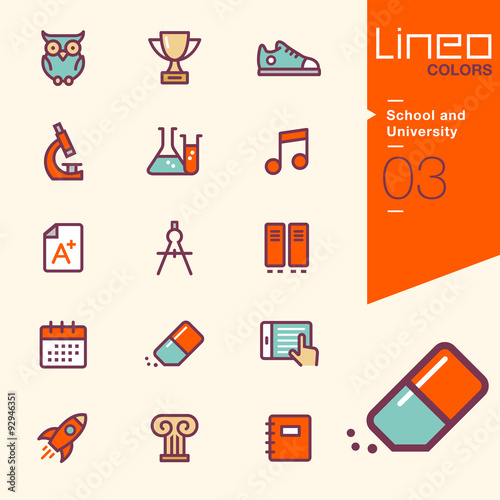 Lineo Colors - School and University icons