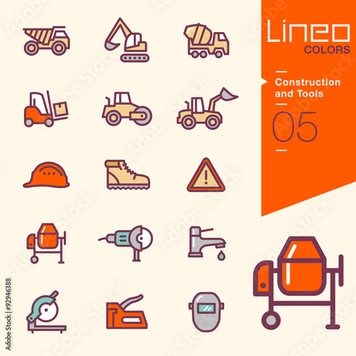 Lineo Colors - Construction and Tools icons