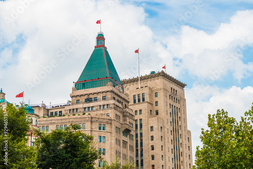 Photography Shanghai Bund historical buildings,China