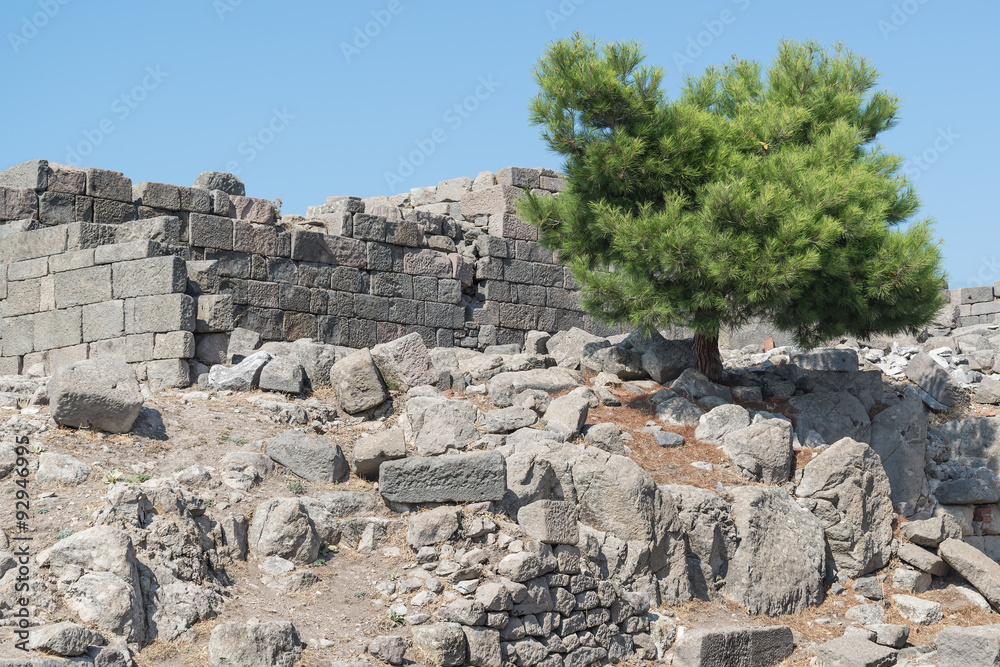 Acropolis of Pergamon or Pergamum , Turkey