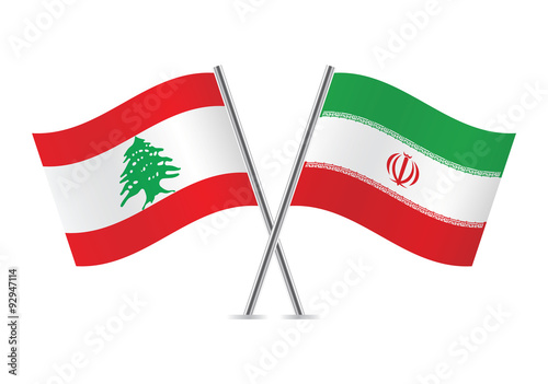 Free Download Lebanese and Iranian flags. Vector illustration. - GFXLoad