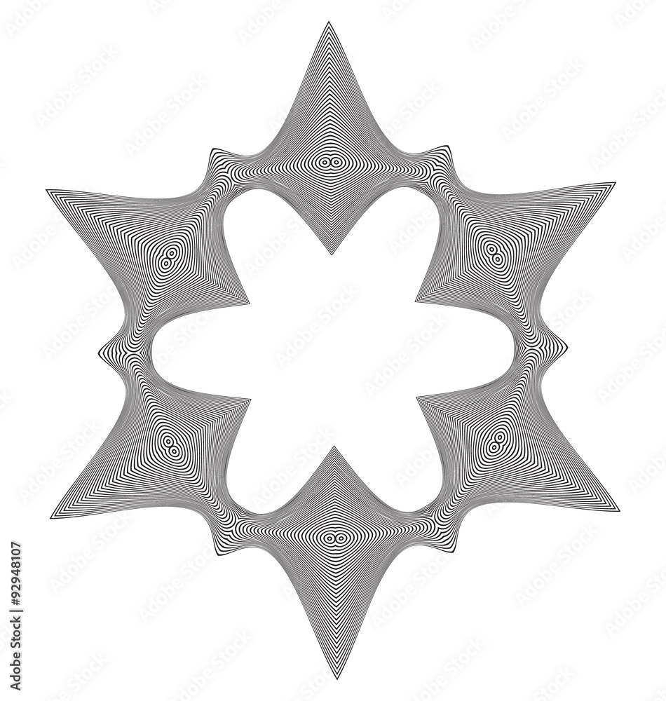 Optical illusion abstract element