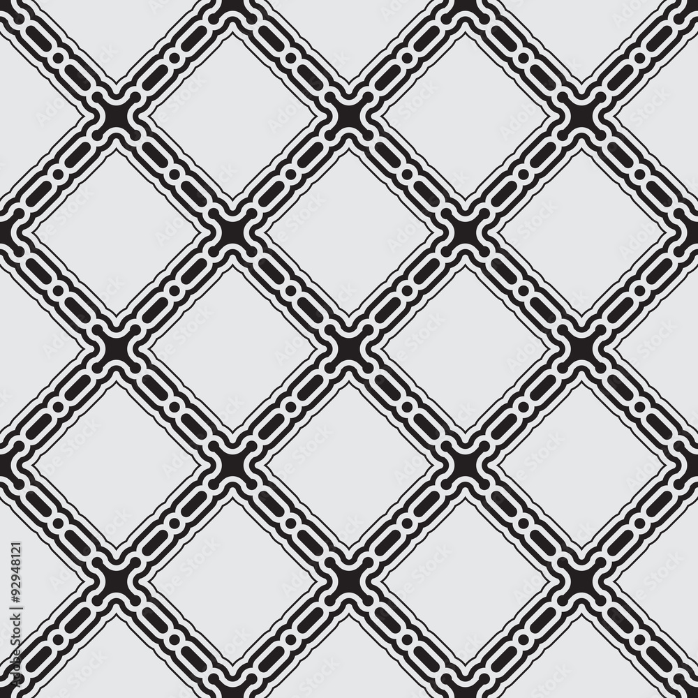 Fototapeta premium Black seamless pattern