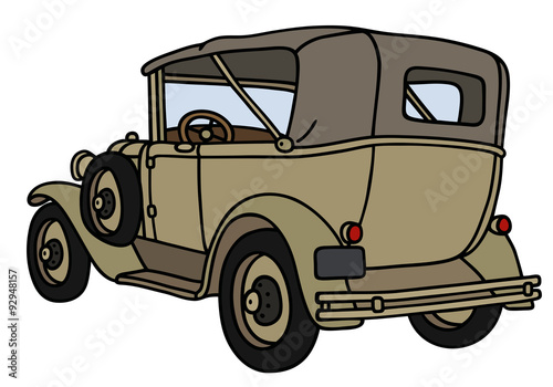 Vintage military car / Hand drawing, not a real model © vostal
