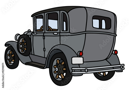 Vintage limousine / Hand drawing, not a real model