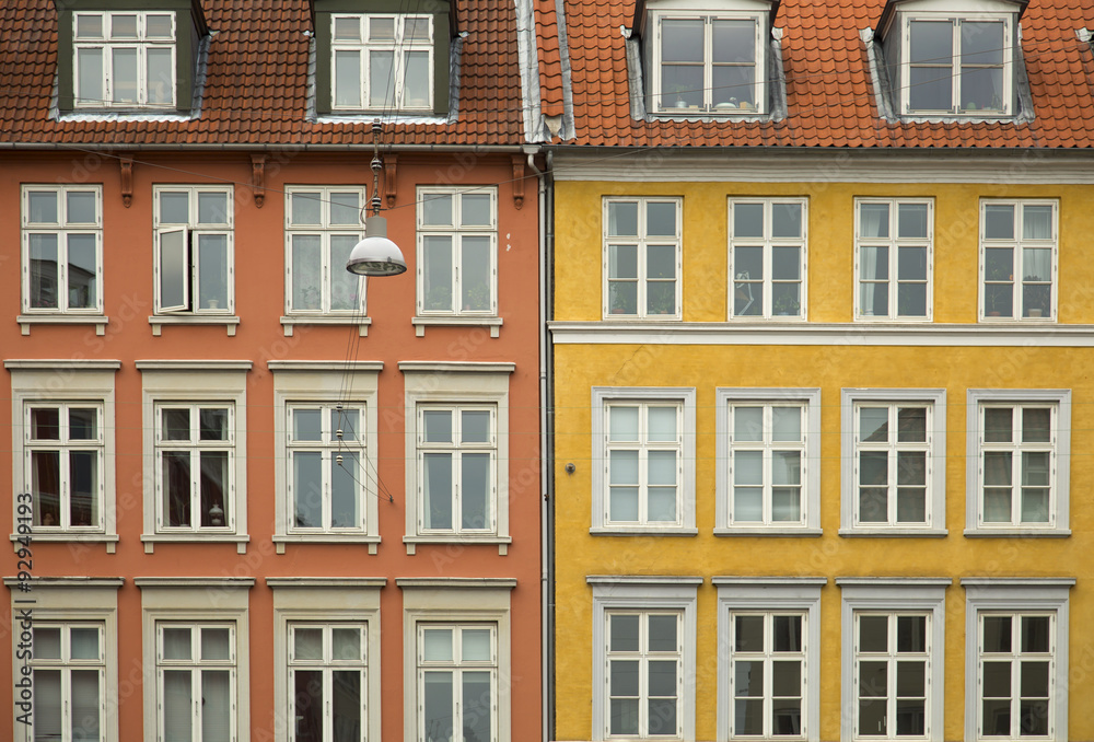 Colorful houses in Copenhagen