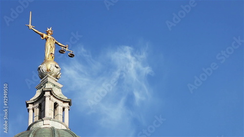 Lady Justice statue, Old Bailey, London, UK