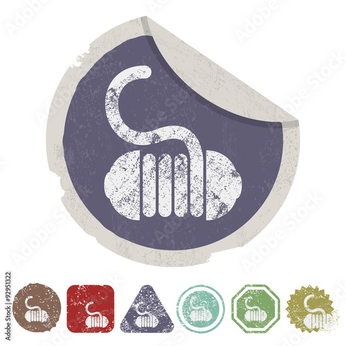 Illustration of fishing and fish icon