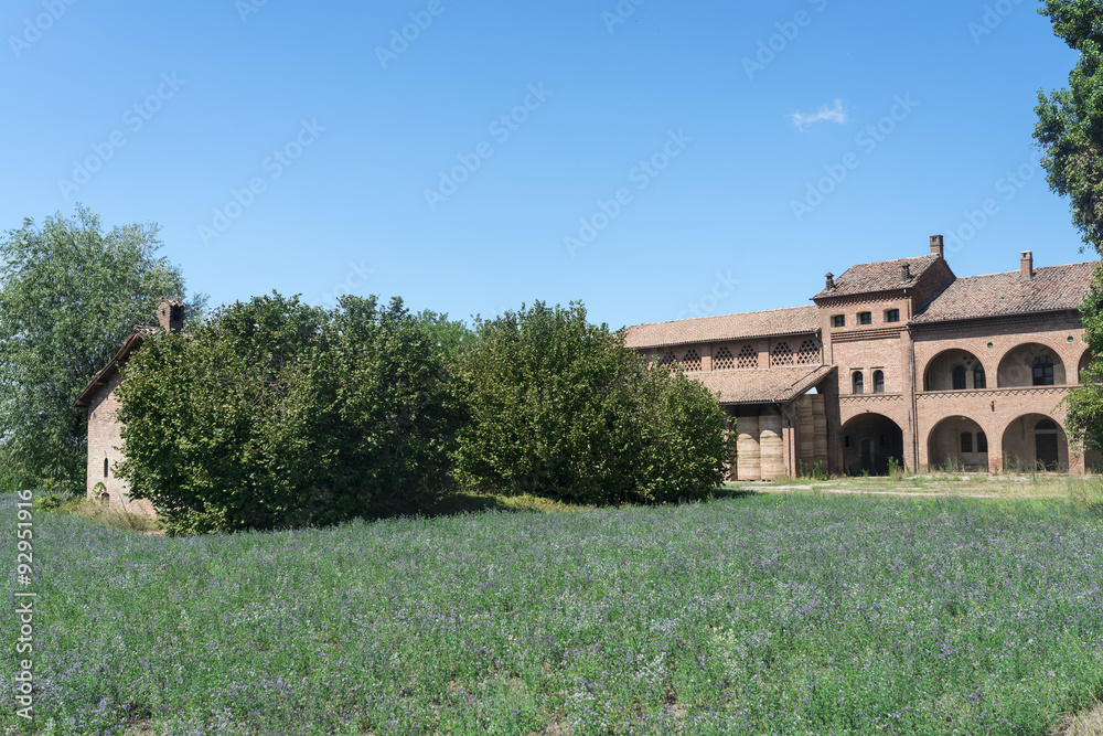 Fototapeta premium Old farmhouse near Pavia (Italy)