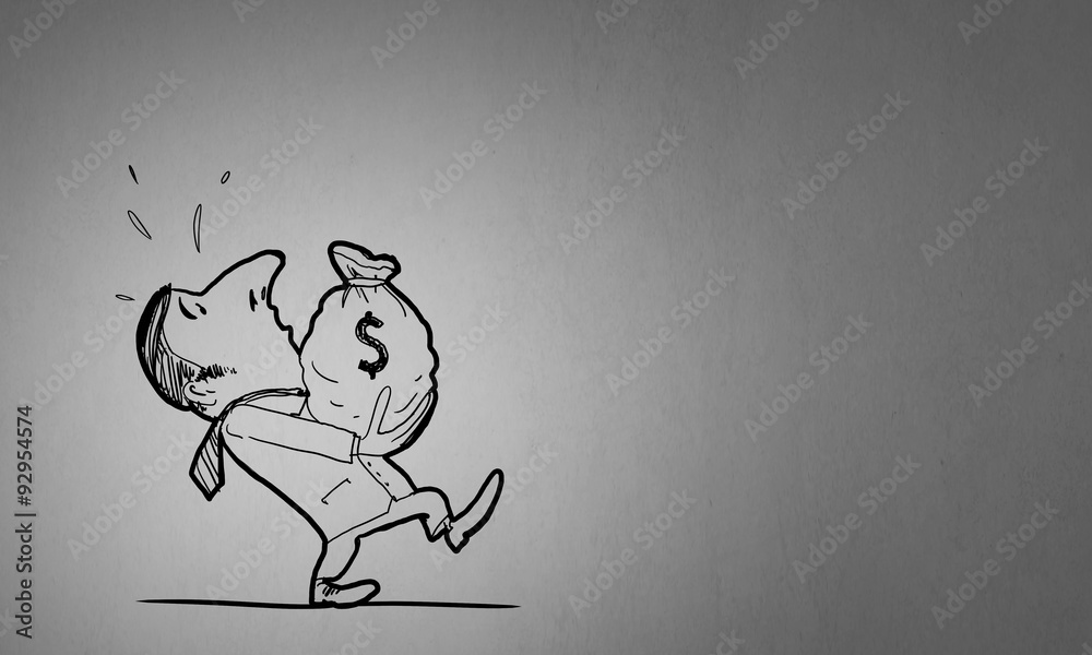 Obraz premium Cartoon funny man