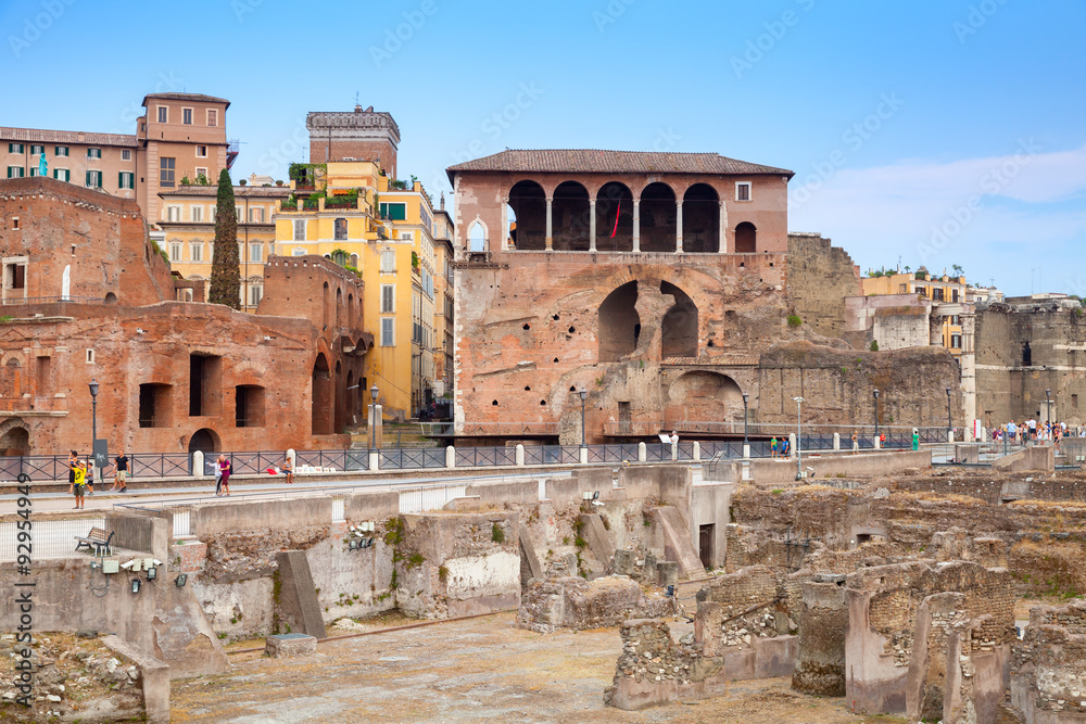 Remains of Imperial forums in Rome